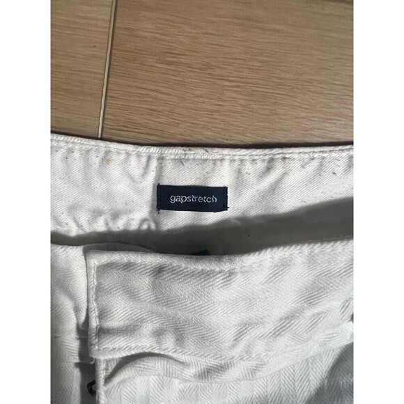 Gap Capri Pants Womens Size 28 White Striped Cuffed Straight Leg Casual Retro - Picture 4 of 5